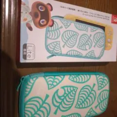 Nintendo Switch Lite 専用カバー 水色葉模様