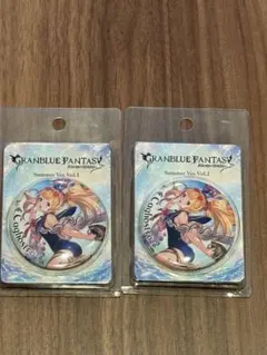 グラブル ブリスター 缶バッジ Summer Ver. カリオストロ 2個セット