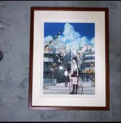 【未使用】「時をかける少女」額装複製原画 時をかける少女」複製原画〈二人乗り〉: その他グッズ