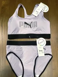 新品未使用タグ付き　PUMARENU カップ付きスポーツブラM&ショーツL 2点