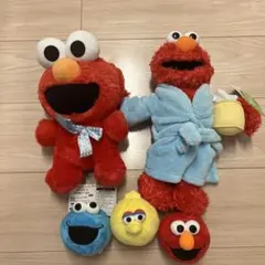 【美品】　セサミストリート　エルモ 人形　ぬいぐるみ ５セット　USJ ユニバ