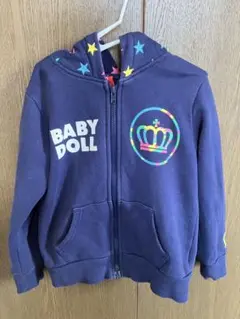 BABY DOLL フード付きトレーナー ネイビー