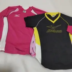 Mizuno Womans Lサイズスポーツウェア長袖、半袖セット