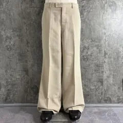 LANVIN〈シアサッカー ストライプフレアスラックス ベージュ 00s〉