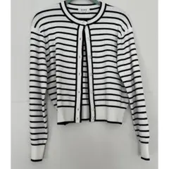 PLST ストライプ カーディガン S