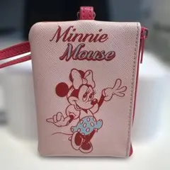 ミニーマウス パスケース ピンク