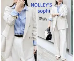 新品 NOLLEY'S ノーリーズ ウォッシャブルスラブオックスダブルジャケット