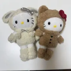 ハローキティぬいぐるみ キタキツネ&立山黒部アルペンルートおこじょ
