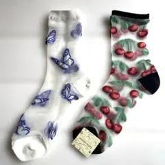 【新品未使用】シースルーソックス　2足セット