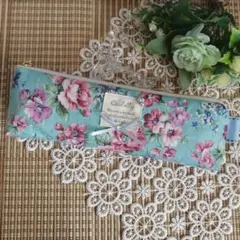 大人可愛い花柄ペンポーチ✤水色ピンク✽ハンドメイド