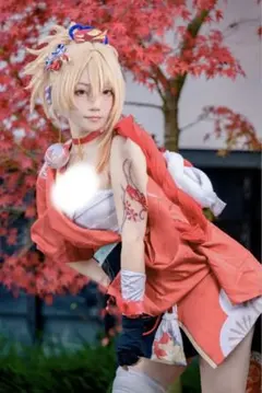 原神 宵宮 コスプレ衣装 下駄 ウィッグ フルセット uwouwo - メルカリ