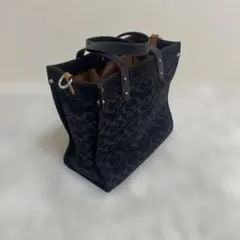 상태좋음 COACH シグネチャー デニム トートバッグ 2WAY ストラップ付