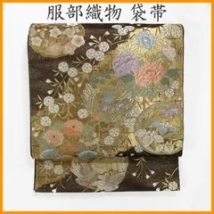 西陣織 辻が花 纐纈 膨れ織り 辻ヶ花 正絹 銀糸 金箔 袋帯 紫 淡藤色