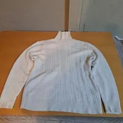 MEN'S BIGI ホワイトタートルネックセーター