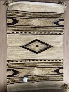 インド綿　コットンラグマット60x90cm 幾何学模様