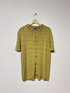 90s DONNA KARAN NEW YORK シルク100%ニットポロシャツのサムネイル