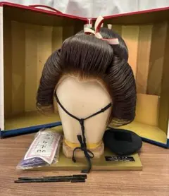 日本髪かつら 大衆演劇かつら つぶし島田 今西中大サイズ 簪セット付き