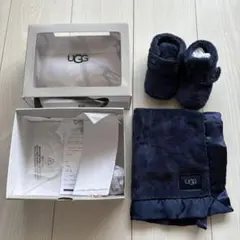 美品UGG ベビーシューズ&ブランケットセット