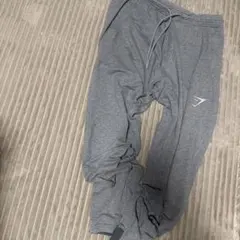 ジムシャークのグレー ジョガーパンツ ロゴ入り