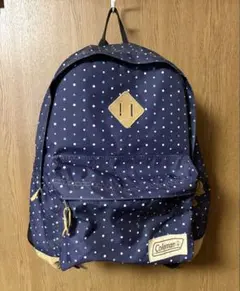 Coleman ネイビー ドット柄 リュック