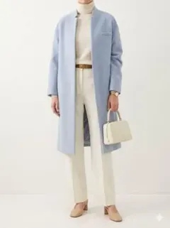 ルシェルブルー　LE CIEL BLUE　ロングコート　ライトブルー　　36