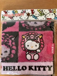ハローキティ 沖縄限定　刺繍入りジャガードハンドタオル