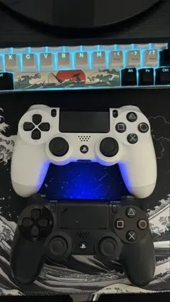 PS4 ワイヤレスコントローラー ホワイト ブラック