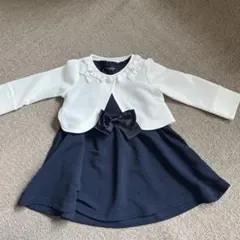 ネイビーリボン付きフォーマルドレス100センチ