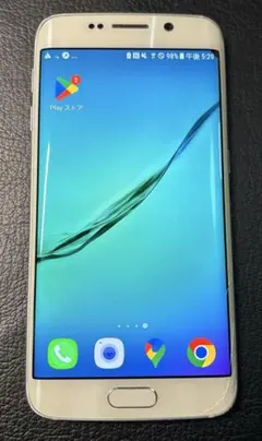 Galaxy S6 edge 32GB ホワイト　本体のみ　画面割れあり