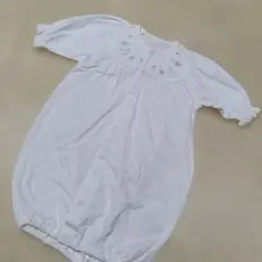 新生児　ロンパース　カバーオール　白