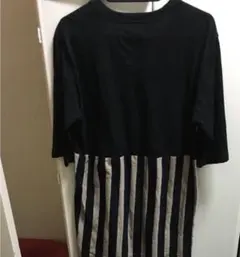 SHAREEF Tシャツ 切り替え ストライプ