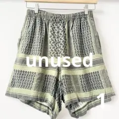 アンユーズドunusedアフガンAFGHAN PRINT SHORTSカーキのサムネイル