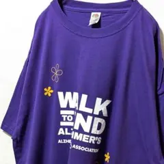フルーツオブザルーム ウォークトゥザエンドアルツハイマー Tシャツ紫XL古着