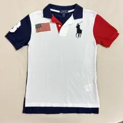 ポロ ラルフローレン ビッグポニー ポロシャツ 星条旗刺繍 Sサイズ