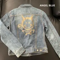 エンジェルブルー　デニムジャケット　レトロ　当時物　平成女児服