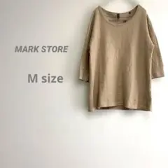 マークストア メンズ ワッフルトップス 五分袖〜七分袖M ベージュ