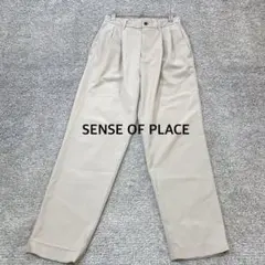 【SENSE OF PLACE】ダブルタックテーパードスラックス メンズのサムネイル