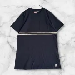 エムニーイ ネイビー ポケット付き 半袖Tシャツ X-Small