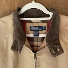 ラルフローレン スウィングトップ 襟袖コーデュロイ チェック柄裏地 ポニー無 L