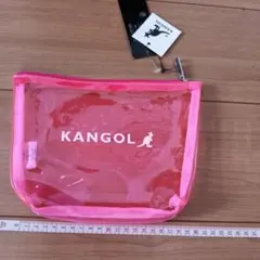 人気ブランド　KANGOL ポーチ ネオンピンク②のサムネイル