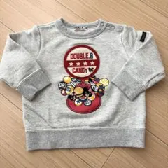 ミキハウス　DOUBLE.B トレーナー　バックプリント　90 限定品　グレー