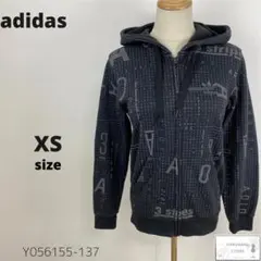 訳あり adidas アディダス フルジップパーカー 羽織り 総柄