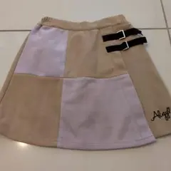 アルジースカート ベージュ 薄紫