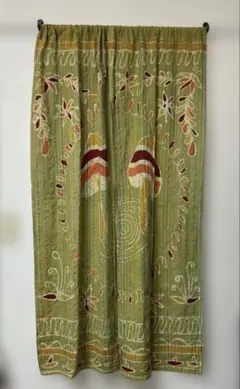 ボヘミアン キノコ模様 のれん 約180cm x 90cm