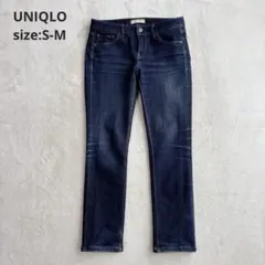 【UNIQLO ユニクロ】（S-M）スキニーデニムパンツ ヒートテックのサムネイル