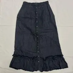 日本製⭐︎OLIVE HOUSE⭐︎デニムスカート⭐︎裾フリル⭐︎タイトスカート