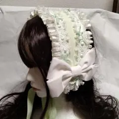 ヘッドドレス（アイスミント×ホワイト）