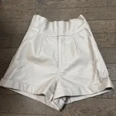 GRL ハイウエストレザーショートパンツ　S