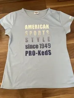 PRO-Keds水色プロケッズTシャツSサイズ レディース スポーツ速乾ドライ