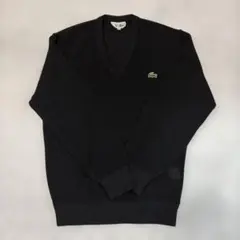 CHEMISE LACOSTE Vネック ニット セーター 黒 3